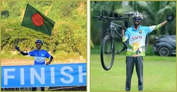 ‎চাকরির পাশাপাশি সাইক্লিং-ম্যারাথনে অনন্য সাফল্য মামুনের