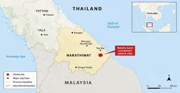 5 killed in Thailand security post attack