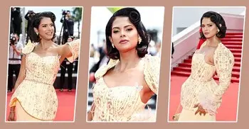 ভিন্টেজ গ্ল্যাম লুকে তাক লাগলেন দেশিকন্যা প্রিয়তী