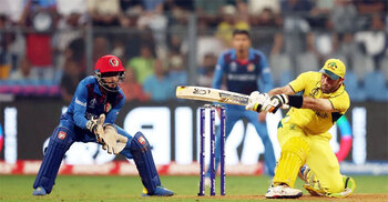 Double-ton Maxwell downs Afghanistan as Australia reach WC semis