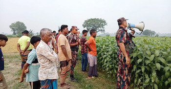 মেহেরপুর সীমান্তে ৬ জনকে পুশ ইন রুখে দিল বিজিবি-গ্রামবাসী
