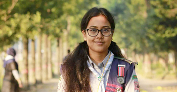 প্রেসিডেন্ট’স রোভার স্কাউট অ্যাওয়ার্ড পেলেন শেকৃবির মিলা
