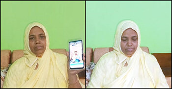 শুঁটকিভর্তা ও চিংড়ি রেঁধে ছেলের অপেক্ষায় মা