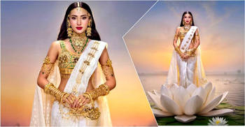 জামদানি পরে শাপলায় হাজির মিথিলা, কাঁদলেন আবেগে