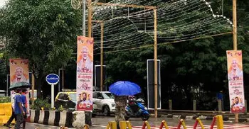 Ambani wedding gains political overtones with Modi posters