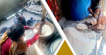 রমজানে মুড়ি ভাজায় ব্যস্ত টাঙ্গাইলের নারীরা