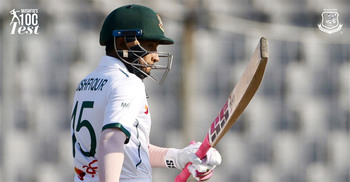 Mushfiqur stands one run away from a century in his 100th Test