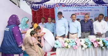 ময়মনসিংহ নগরীর ৩৩ ওয়ার্ডে হামের টিকা দেওয়া শুরু