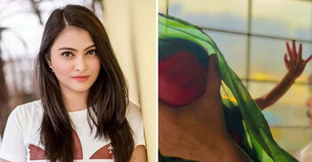 নবজাতককে পতাকা জড়িয়ে যা লিখলেন নাবিলা