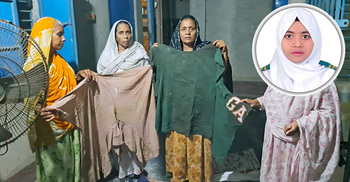 চারতলার বারান্দায় কাপড় আনতে গিয়ে মাথায় গুলিবিদ্ধ হয় নাইমা