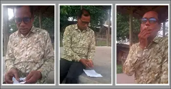 কৃষকদল নেতার গাঁজা সেবনের ভিডিও ভাইরাল