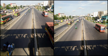 ফাঁকা রাস্তায় স্বাচ্ছন্দ্যে যাতায়াতে খুশি যাত্রীরা