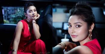 ভেস্ট স্যুটে নজরকাড়া রূপে নাজনীন