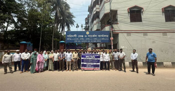 NBR staff continue strike for third day