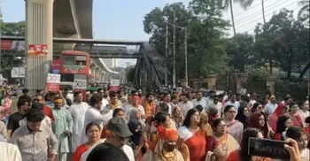 নববর্ষ বরণে এনসিপির শোভাযাত্রা