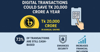 Tk 20,000cr savings ahead: BB drives push for a ‘less cash’ economy