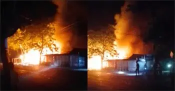 হোটেলের গ্যাস সিলিন্ডার বিস্ফোরণে পুড়ে ছাই ৭ দোকান