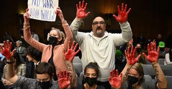 Anti-war protesters interrupt Blinken at US Senate hearing