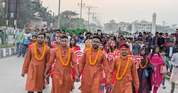 নুরকে মন্ত্রিত্ব দেওয়ায় পটুয়াখালীতে বিজয় মিছিল