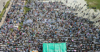 এমপি শাহজাহান মিয়ার জানাজায় জনস্রোত, শ্রদ্ধা শেষে দাফন