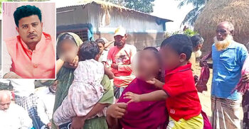 স্ত্রীর স্বীকৃতি দাবিতে সন্তানদের নিয়ে ইউপি সদস্যের বাড়িতে ২ নারী