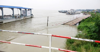 তীব্র স্রোতে ভেঙে পড়লো পাটুরিয়া লঞ্চঘাটের জেটি