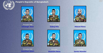 6 Bangladeshi peacekeepers posthumously honoured with UN medal