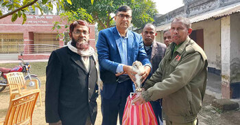 দিনাজপুরে কলেজ থেকে বিলুপ্ত প্রজাতির প্যাঁচা উদ্ধার