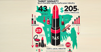 Tariff disparity spurs cosmetic imports, hurts local industry