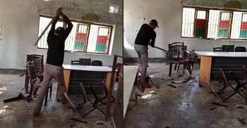 পিরোজপুর সোহরাওয়ার্দী কলেজে ঢুকে কক্ষ ভাঙচুর, ভিডিও ভাইরাল