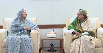 Raushan meets PM at Ganabhaban