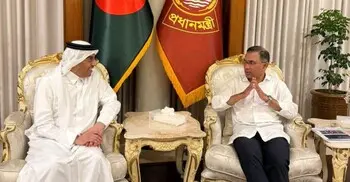 প্রধানমন্ত্রীর সঙ্গে কাতারের শ্রমমন্ত্রীর সৌজন্য সাক্ষাৎ