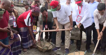 PM opens re-excavation of Khorddo Khal in Chandpur
