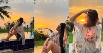সূর্যাস্তের আলোয় পরীমনি, ভক্ত বললেন, ‘নজর লাগবে তো’