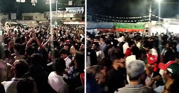 রিটার্নিং কর্মকর্তার কার্যালয়ের সামনে মির্জা আব্বাসের নেতাকর্মীদের ভিড়