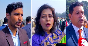 সংসদ ভবনের সামনে রাজনৈতিক নেতাকর্মীদের উৎসবের আমেজ!