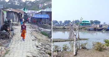 নেই বেড়িবাঁধ, পানির সঙ্গে যুদ্ধ করে বেঁচে আছেন ১২ হাজার মানুষ