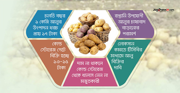 আলু মজুত করে বিপাকে কৃষক-ব্যবসায়ী