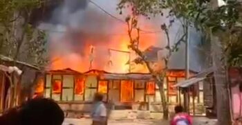 মাদকের টাকার জন্য নিজের বসতঘরে আগুন, যুবক আটক