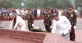 স্বাধীনতা দিবসে স্মৃতিসৌধে রাষ্ট্রপতি ও প্রধানমন্ত্রীর শ্রদ্ধা
