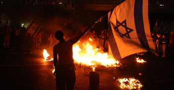 Protests erupt in Israel after defence minister fired