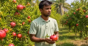 এআই ক্যামেরা আর মৌমাছিতে বদলে গেল আনার চাষ, লাখপতি তরুণ