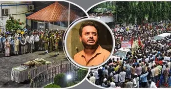 রাহুলের শেষযাত্রায় বিশৃঙ্খলা, শ্মশানে ঢুকতে বাধা পেয়ে ক্ষুব্ধ বন্ধুরা