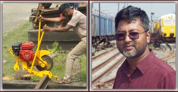 রেল লাইন কাটার যন্ত্র উদ্ভাবন করলেন প্রকৌশলী