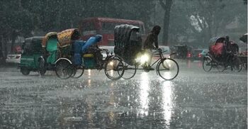 Rain brings relief, but clogs Dhaka