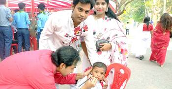 রাজবাড়ীতে বর্ণাঢ্য আয়োজনে পহেলা বৈশাখে উদযাপন