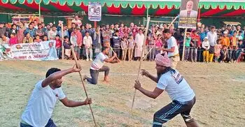 রাজবাড়ীতে বিজয় দিবস উপলক্ষে লাঠিখেলার আয়োজন