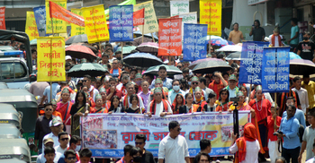 রাঙ্গামাটিতে বৈসাবি বরণে বর্ণিল শোভাযাত্রা