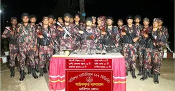 বাঘাইছড়িতে বিদেশি পিস্তল-অস্ত্রসহ বিপুল গোলাবারুদ উদ্ধার