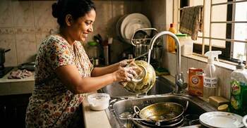 তৈলাক্ত থালা-বাসন পরিষ্কার করার সহজ কৌশল